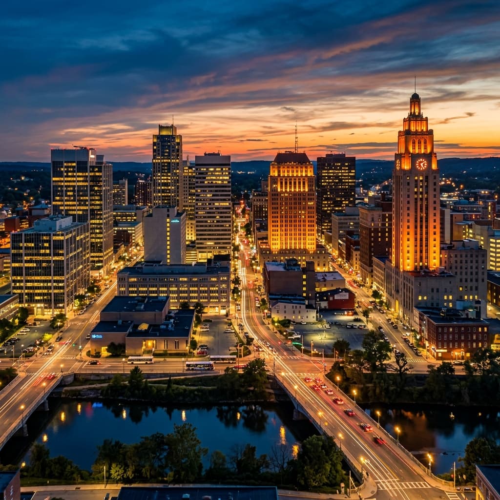 Allentown skyline featuring Center City buildings